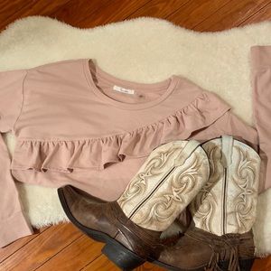 Ruffled Long Sleeved Shirt